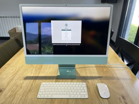 iMac verde con pantalla Retina 4.5K de 24 pulgadas